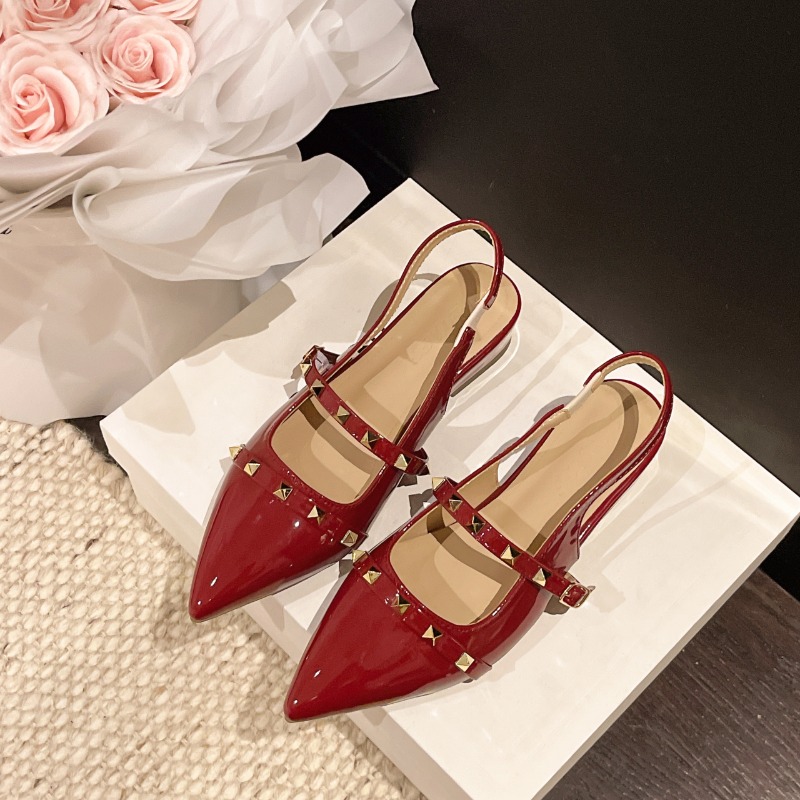 2026 New Style French Rivet He - Pointed Toe Flat recension och pris