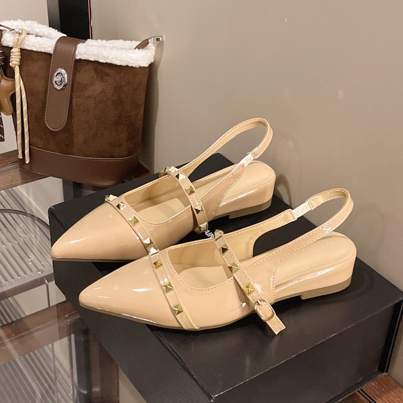2026 New Style French Rivet He - Pointed Toe Flat recension och pris