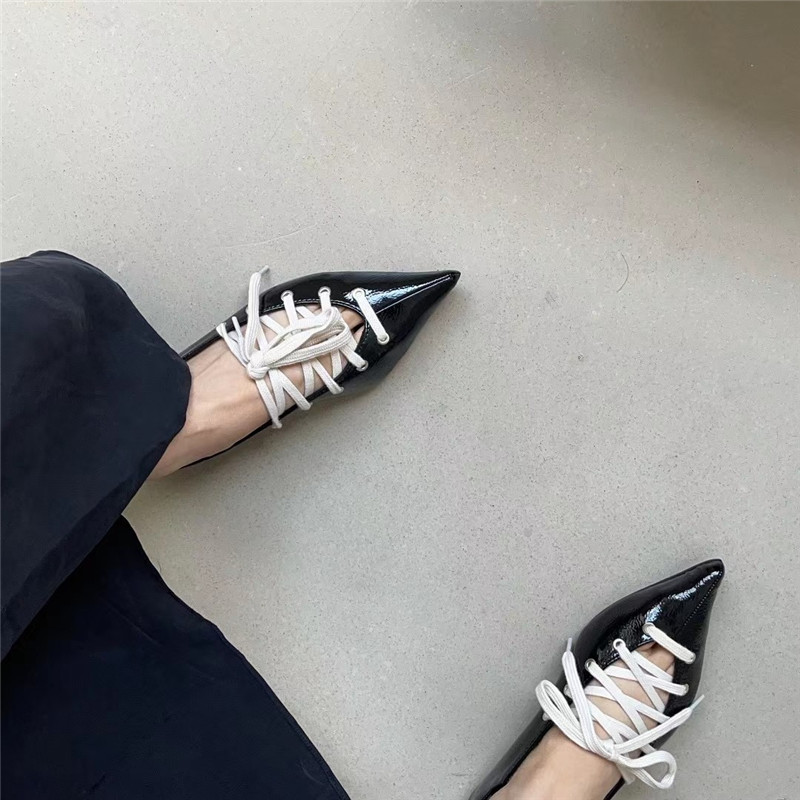 Lace up Women's Single Shoes N - Pointed Toe Flat recension och pris