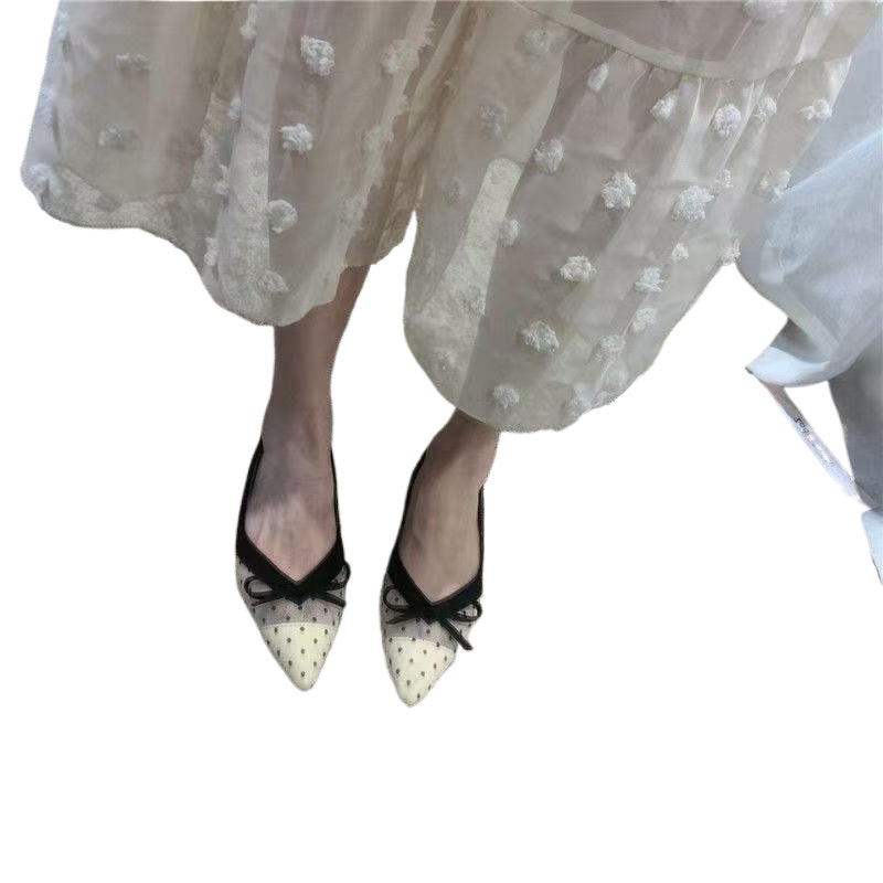 2026 Summer New Polka Dot Sing - Pointed Toe Flat recension och pris