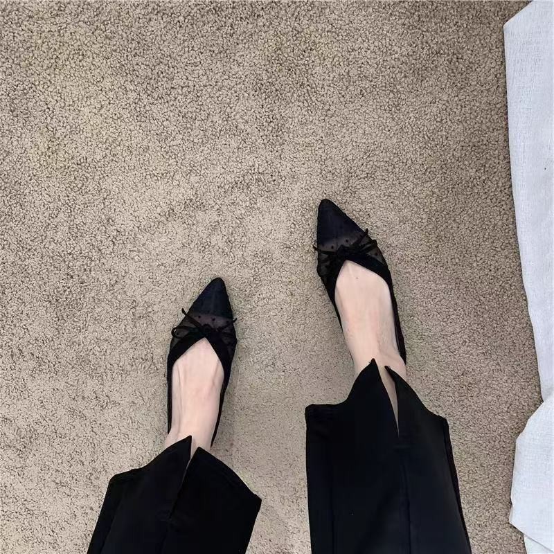 2026 Summer New Polka Dot Sing - Pointed Toe Flat recension och pris