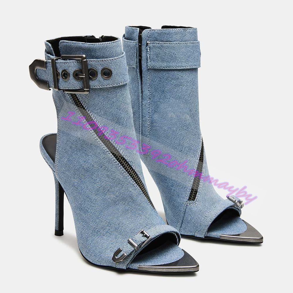 Summer Blue Denim Pointed-Toe  - Pointed Toe Flat recension och pris