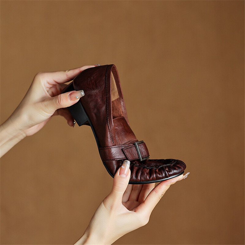 New Autumn Genuine Leather Wom - Women Shoes With Heels recension och pris