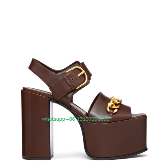 Lady gold chain buckle design  - Gold Chain Sandal recension och pris