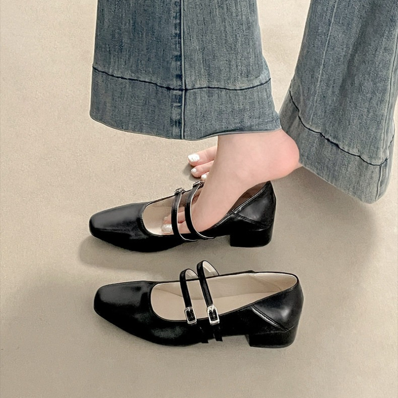 Square Toe Low Heel Women Silv - Women Shoes With Heels recension och pris