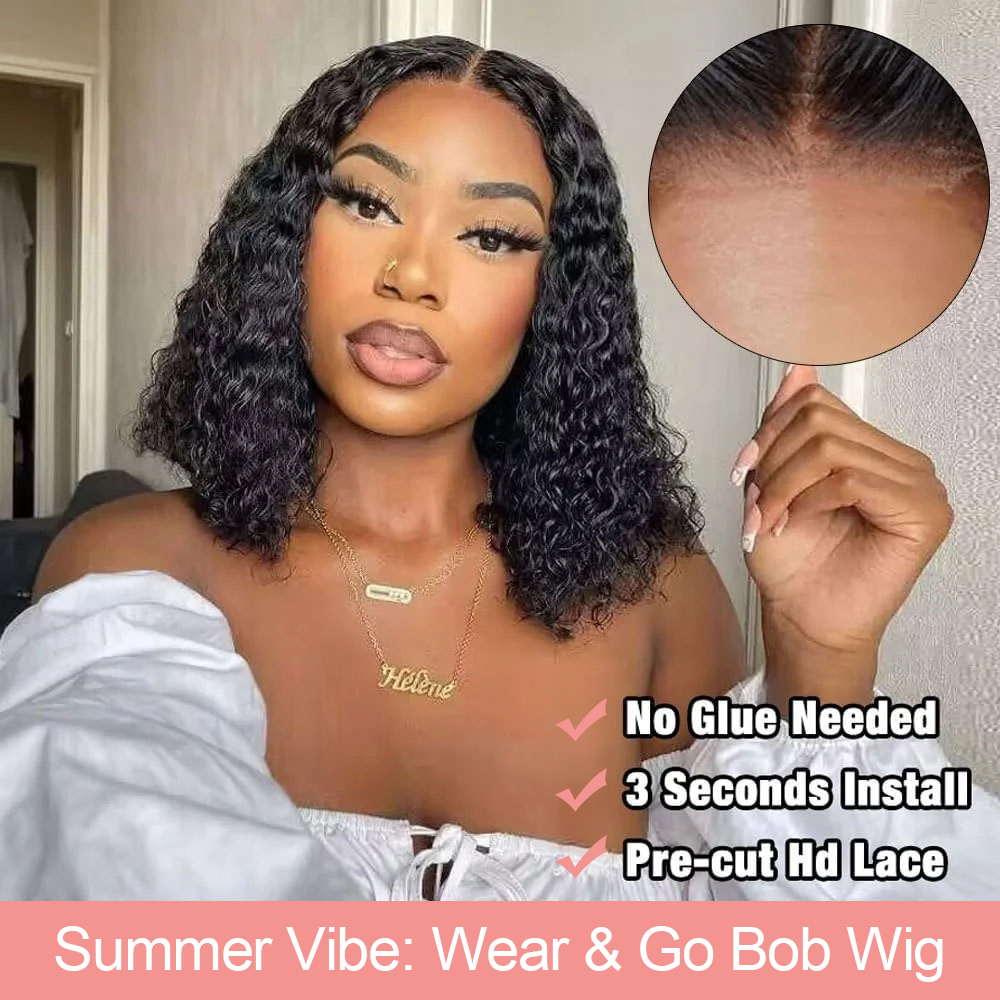 Water Curly Short Bob Wigs 250 - Women'S Shoes Bobs recension och pris