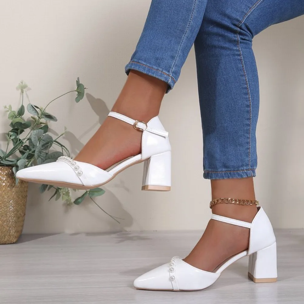 Women's Pointed Toe Block Heel - Rhinestone Sandal Women recension och pris