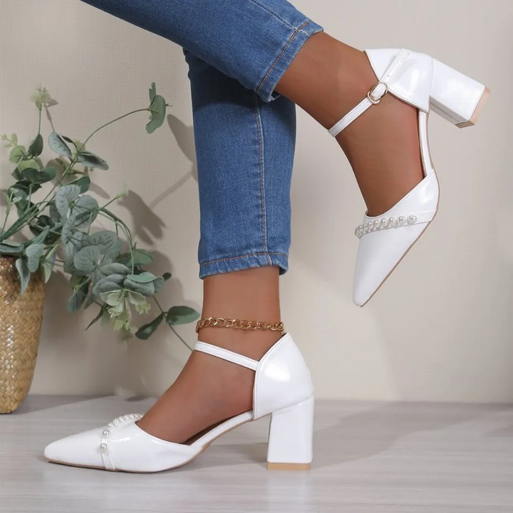 Women's Pointed Toe Block Heel - Rhinestone Sandal Women recension och pris