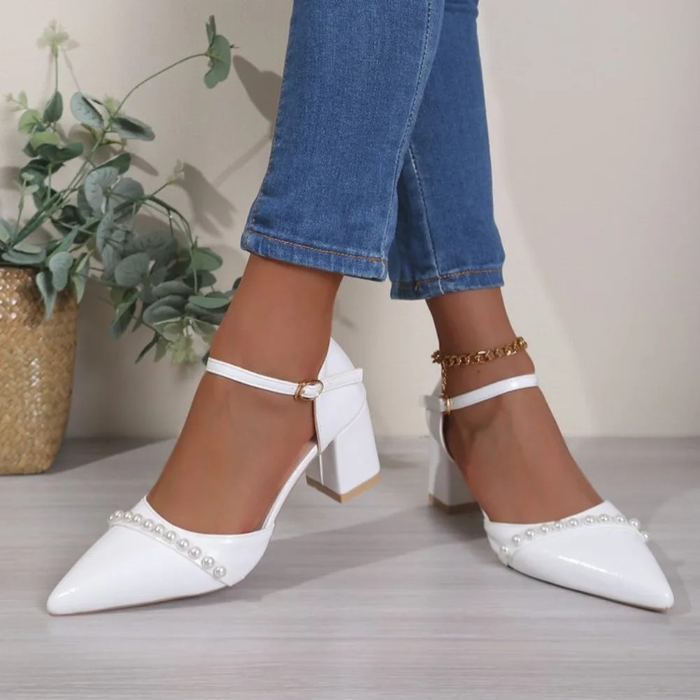 Women's Pointed Toe Block Heel - Rhinestone Sandal Women recension och pris